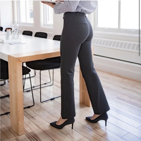 Betabrand Bootcut Boot Charcoal Gray Dress Yoga Pants Size Small - Picture 3 of 12